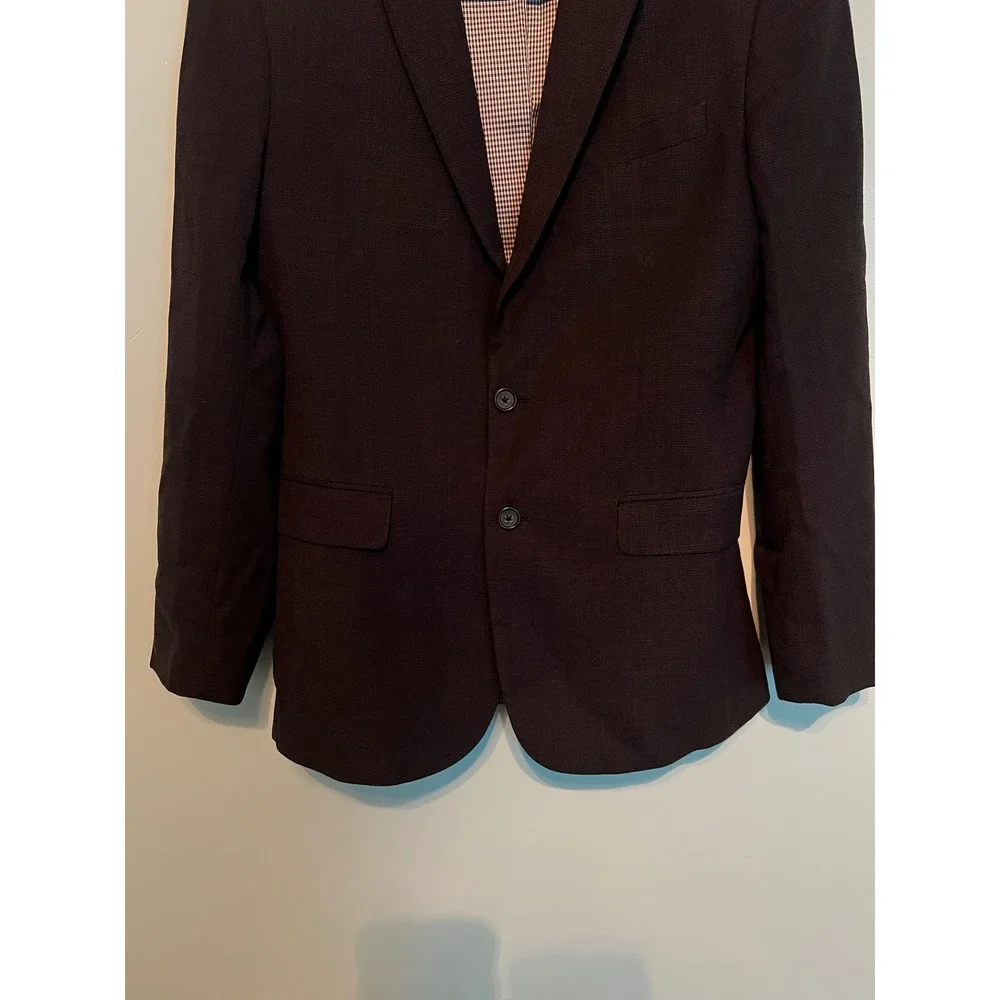 Dark Academia Prep Banana Republic Modern Slim Fit Blazer Mens 36R Navy Blue